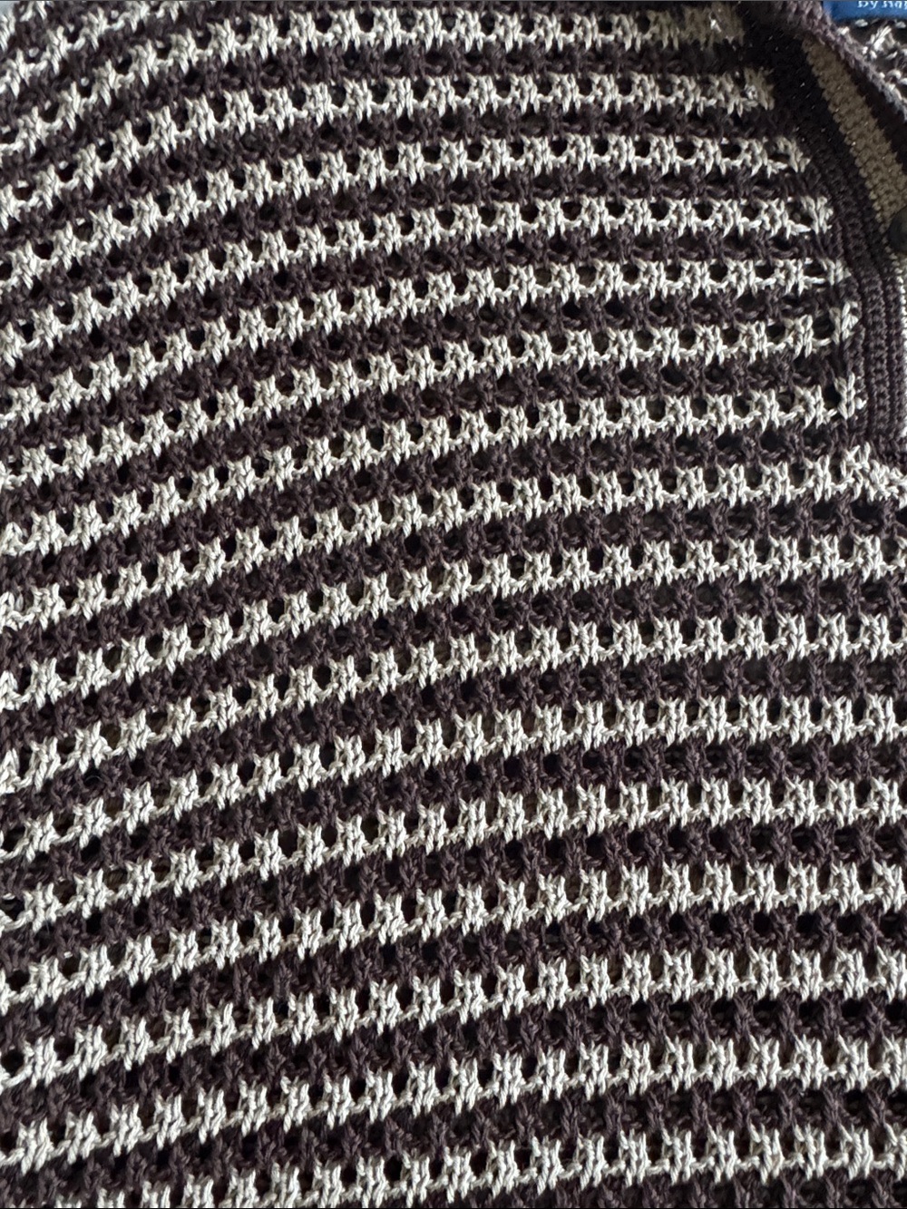 Polo by Ralph Lauren Brown & Cream Striped Knit Polo - Picture 3 of 10